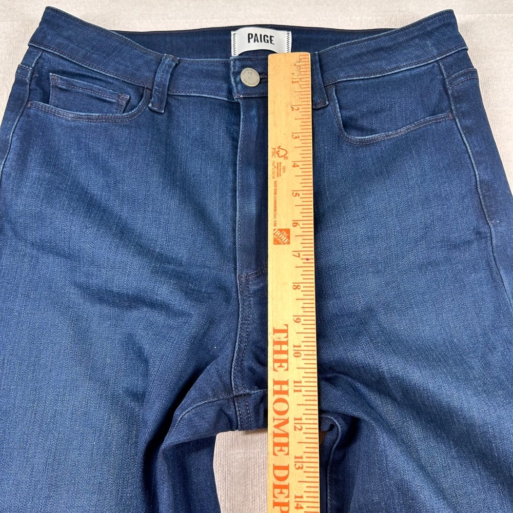 Paige Jeans Womens 28 Genesee Crop Wide Leg Dark Wash Indigo Nautical Denim - Picture 11 of 12